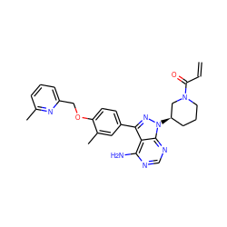 C=CC(=O)N1CCC[C@@H](n2nc(-c3ccc(OCc4cccc(C)n4)c(C)c3)c3c(N)ncnc32)C1 ZINC001772589421