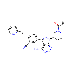 C=CC(=O)N1CCC[C@@H](n2nc(-c3ccc(OCc4ccccn4)c(C#N)c3)c3c(N)ncnc32)C1 ZINC001772615445