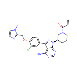 C=CC(=O)N1CCC[C@@H](n2nc(-c3ccc(OCc4nccn4C)c(Cl)c3)c3c(N)ncnc32)C1 ZINC001772627342