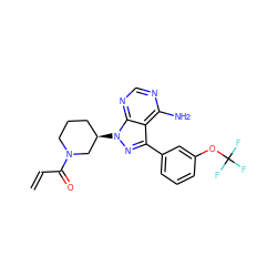 C=CC(=O)N1CCC[C@@H](n2nc(-c3cccc(OC(F)(F)F)c3)c3c(N)ncnc32)C1 ZINC000095576933