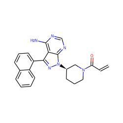 C=CC(=O)N1CCC[C@@H](n2nc(-c3cccc4ccccc34)c3c(N)ncnc32)C1 ZINC000584904896