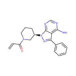 C=CC(=O)N1CCC[C@@H](n2nc(-c3ccccc3)c3c(N)ncnc32)C1 ZINC000148973465