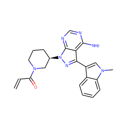 C=CC(=O)N1CCC[C@@H](n2nc(-c3cn(C)c4ccccc34)c3c(N)ncnc32)C1 ZINC000584904734