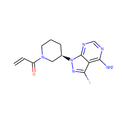 C=CC(=O)N1CCC[C@@H](n2nc(I)c3c(N)ncnc32)C1 ZINC001772587913