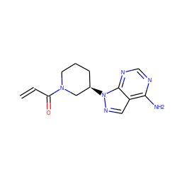 C=CC(=O)N1CCC[C@@H](n2ncc3c(N)ncnc32)C1 ZINC001772597528