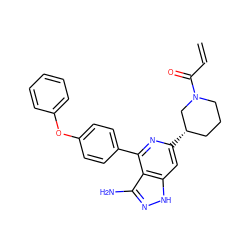 C=CC(=O)N1CCC[C@H](c2cc3[nH]nc(N)c3c(-c3ccc(Oc4ccccc4)cc3)n2)C1 ZINC000204814707