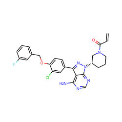 C=CC(=O)N1CCC[C@H](n2nc(-c3ccc(OCc4cccc(F)c4)c(Cl)c3)c3c(N)ncnc32)C1 ZINC001772584387