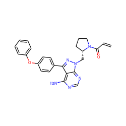 C=CC(=O)N1CCC[C@H]1Cn1nc(-c2ccc(Oc3ccccc3)cc2)c2c(N)ncnc21 ZINC000113765065