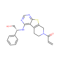 C=CC(=O)N1CCc2c(sc3ncnc(N[C@@H](CO)c4ccccc4)c23)C1 ZINC000064527161