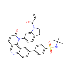 C=CC(=O)N1CCc2ccc(-n3c(=O)ccc4cnc5ccc(-c6ccc(S(=O)(=O)NC(C)(C)C)cc6)cc5c43)cc21 ZINC000208995012