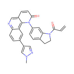 C=CC(=O)N1CCc2ccc(-n3c(=O)ccc4cnc5ccc(-c6cnn(C)c6)cc5c43)cc21 ZINC000205121364