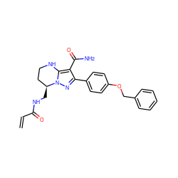 C=CC(=O)NC[C@H]1CCNc2c(C(N)=O)c(-c3ccc(OCc4ccccc4)cc3)nn21 ZINC001772575998