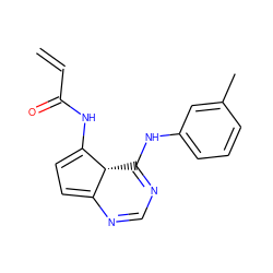 C=CC(=O)NC1=CC=C2N=CN=C(Nc3cccc(C)c3)[C@H]21 ZINC000040915481