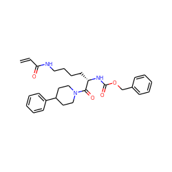 C=CC(=O)NCCCC[C@H](NC(=O)OCc1ccccc1)C(=O)N1CCC(c2ccccc2)CC1 ZINC000095560341