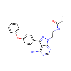 C=CC(=O)NCCn1nc(-c2ccc(Oc3ccccc3)cc2)c2c(N)ncnc21 ZINC000113763100