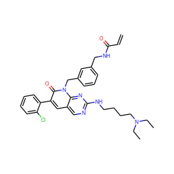 C=CC(=O)NCc1cccc(Cn2c(=O)c(-c3ccccc3Cl)cc3cnc(NCCCCN(CC)CC)nc32)c1 ZINC001772654864