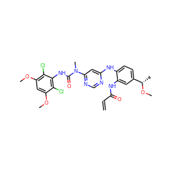 C=CC(=O)Nc1cc([C@H](C)OC)ccc1Nc1cc(N(C)C(=O)Nc2c(Cl)c(OC)cc(OC)c2Cl)ncn1 ZINC001772587177