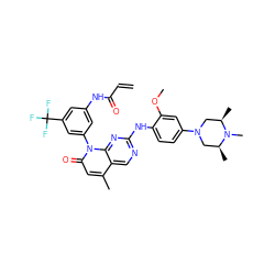 C=CC(=O)Nc1cc(-n2c(=O)cc(C)c3cnc(Nc4ccc(N5C[C@H](C)N(C)[C@H](C)C5)cc4OC)nc32)cc(C(F)(F)F)c1 ZINC001772606623