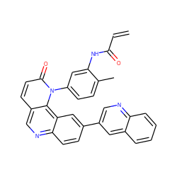 C=CC(=O)Nc1cc(-n2c(=O)ccc3cnc4ccc(-c5cnc6ccccc6c5)cc4c32)ccc1C ZINC000209017432