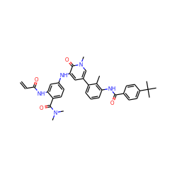 C=CC(=O)Nc1cc(Nc2cc(-c3cccc(NC(=O)c4ccc(C(C)(C)C)cc4)c3C)cn(C)c2=O)ccc1C(=O)N(C)C ZINC001772579963