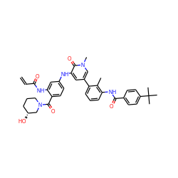 C=CC(=O)Nc1cc(Nc2cc(-c3cccc(NC(=O)c4ccc(C(C)(C)C)cc4)c3C)cn(C)c2=O)ccc1C(=O)N1CCC[C@@H](O)C1 ZINC001772604398