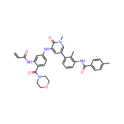 C=CC(=O)Nc1cc(Nc2cc(-c3cccc(NC(=O)c4ccc(C)cc4)c3C)cn(C)c2=O)ccc1C(=O)N1CCOCC1 ZINC001772607562