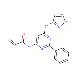 C=CC(=O)Nc1cc(Nc2cc[nH]n2)nc(-c2ccccc2)n1 ZINC000473096111