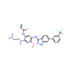 C=CC(=O)Nc1cc(Nc2n[nH]c3cc(-c4cccc(C(F)(F)F)c4)ccc23)c(OC)cc1N(C)CCN(C)C ZINC001772651082