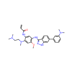 C=CC(=O)Nc1cc(Nc2n[nH]c3cc(-c4cccc(N(C)C)c4)ccc23)c(OC)cc1N(C)CCN(C)C ZINC001772632205