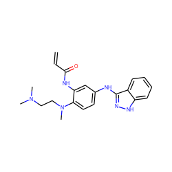 C=CC(=O)Nc1cc(Nc2n[nH]c3ccccc23)ccc1N(C)CCN(C)C ZINC001772632089