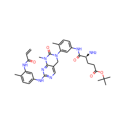 C=CC(=O)Nc1cc(Nc2ncc3c(n2)N(C)C(=O)N(c2cc(NC(=O)[C@@H](N)CCC(=O)OC(C)(C)C)ccc2C)C3)ccc1C ZINC001772618048