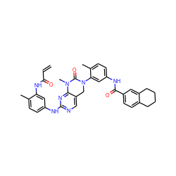 C=CC(=O)Nc1cc(Nc2ncc3c(n2)N(C)C(=O)N(c2cc(NC(=O)c4ccc5c(c4)CCCC5)ccc2C)C3)ccc1C ZINC001772641066