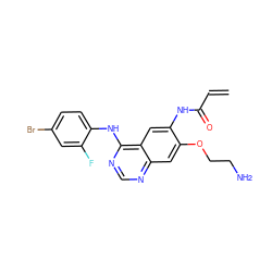 C=CC(=O)Nc1cc2c(Nc3ccc(Br)cc3F)ncnc2cc1OCCN ZINC000137884290