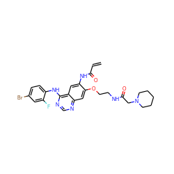 C=CC(=O)Nc1cc2c(Nc3ccc(Br)cc3F)ncnc2cc1OCCNC(=O)CN1CCCCC1 ZINC000137847941