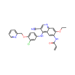 C=CC(=O)Nc1cc2c(Nc3ccc(OCc4ccccn4)c(Cl)c3)c(C#N)cnc2cc1OCC ZINC000084759471