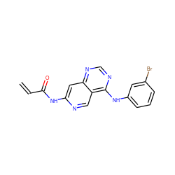 C=CC(=O)Nc1cc2ncnc(Nc3cccc(Br)c3)c2cn1 ZINC000013797508