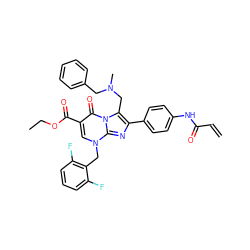 C=CC(=O)Nc1ccc(-c2nc3n(Cc4c(F)cccc4F)cc(C(=O)OCC)c(=O)n3c2CN(C)Cc2ccccc2)cc1 ZINC000084462418