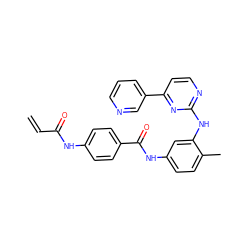 C=CC(=O)Nc1ccc(C(=O)Nc2ccc(C)c(Nc3nccc(-c4cccnc4)n3)c2)cc1 ZINC000118626179