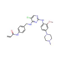 C=CC(=O)Nc1ccc(CNc2nc(Nc3ccc(N4CCN(C)CC4)cc3OC)ncc2Cl)cc1 ZINC000473089259