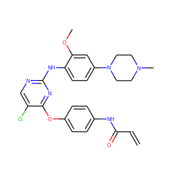 C=CC(=O)Nc1ccc(Oc2nc(Nc3ccc(N4CCN(C)CC4)cc3OC)ncc2Cl)cc1 ZINC000199500113