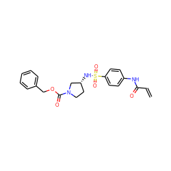 C=CC(=O)Nc1ccc(S(=O)(=O)N[C@@H]2CCN(C(=O)OCc3ccccc3)C2)cc1 ZINC000084738738