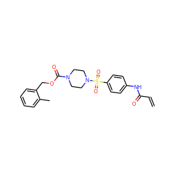 C=CC(=O)Nc1ccc(S(=O)(=O)N2CCN(C(=O)OCc3ccccc3C)CC2)cc1 ZINC000084741419