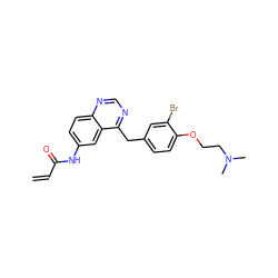 C=CC(=O)Nc1ccc2ncnc(Cc3ccc(OCCN(C)C)c(Br)c3)c2c1 ZINC000040835451