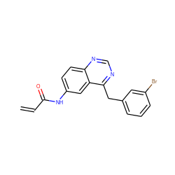 C=CC(=O)Nc1ccc2ncnc(Cc3cccc(Br)c3)c2c1 ZINC000040847195