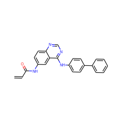 C=CC(=O)Nc1ccc2ncnc(Nc3ccc(-c4ccccc4)cc3)c2c1 ZINC000034490524