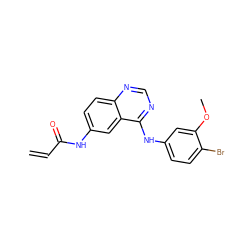 C=CC(=O)Nc1ccc2ncnc(Nc3ccc(Br)c(OC)c3)c2c1 ZINC000103297826