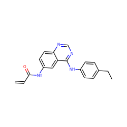 C=CC(=O)Nc1ccc2ncnc(Nc3ccc(CC)cc3)c2c1 ZINC000103297837