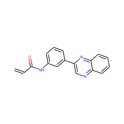 C=CC(=O)Nc1cccc(-c2cnc3ccccc3n2)c1 ZINC000096178009