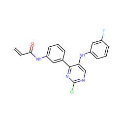 C=CC(=O)Nc1cccc(-c2nc(Cl)ncc2Nc2cccc(F)c2)c1 ZINC000146940431