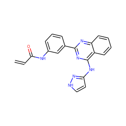 C=CC(=O)Nc1cccc(-c2nc(Nc3cc[nH]n3)c3ccccc3n2)c1 ZINC000473088703